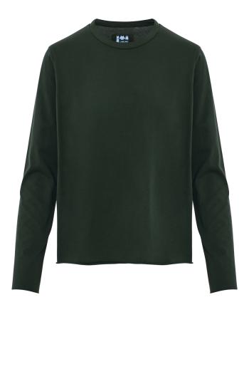 Agapi cotton jersey top in kombu
