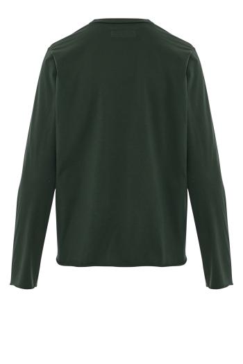 Agapi cotton jersey top in kombu