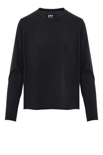 Agapi cotton jersey top in black