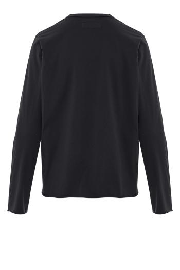 Agapi cotton jersey top in black