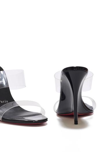 Solo Zee 100 TPU and patent leather mules in black
