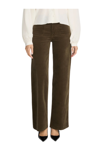 Le Slim Palazzo corduroy pants in military