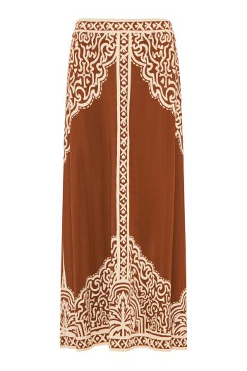 Wild Frontiers maxi skirt in brown