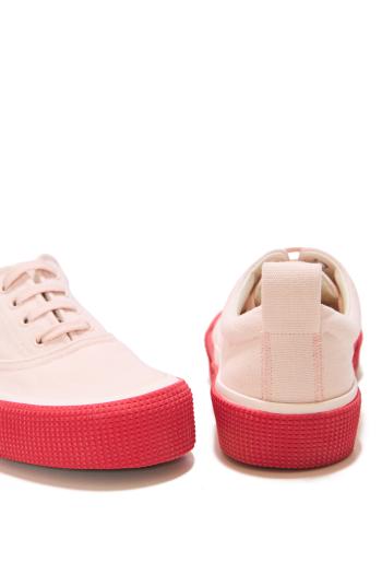 Plimsole sneaker in soft pink