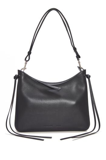 Gig leather bag in black