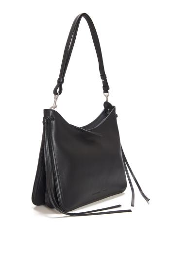 Gig leather bag in black