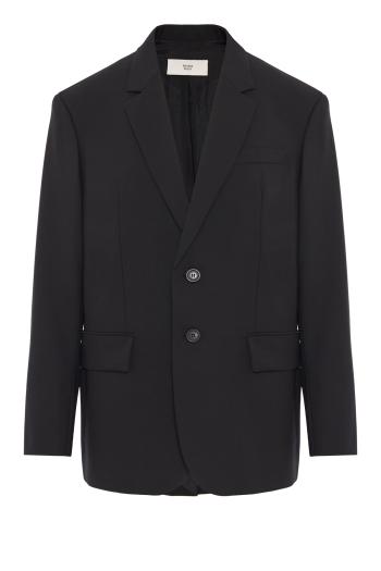 Neapolitan wool blazer in black