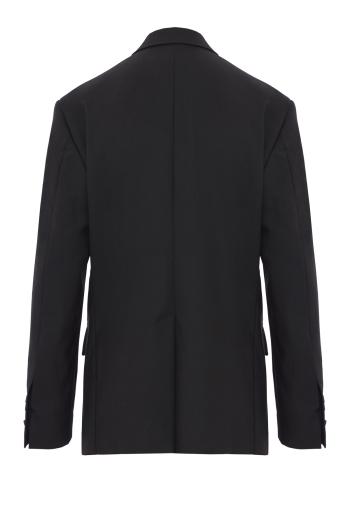 Neapolitan wool blazer in black