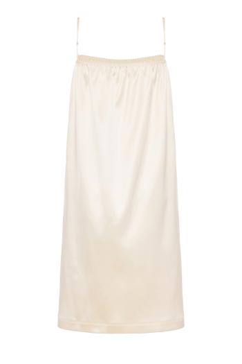 Liquid slip dress in acid ivory