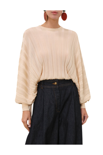 Valiant drawn sweater in cream