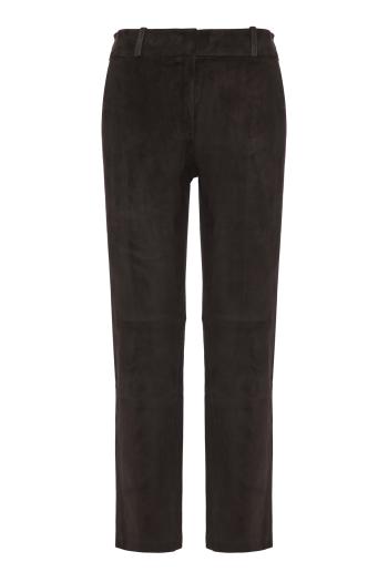 Jen stretch suede trousers in iron