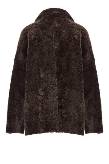 Isabella shearling coat in coffee bean