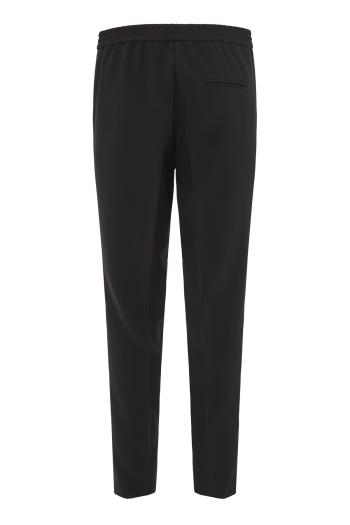 Tailored straight-leg pants in black