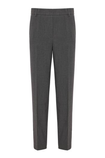 Tailored straight-leg pants in anthracite