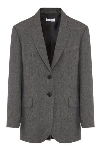 Oversized two-button blazer in anthracite