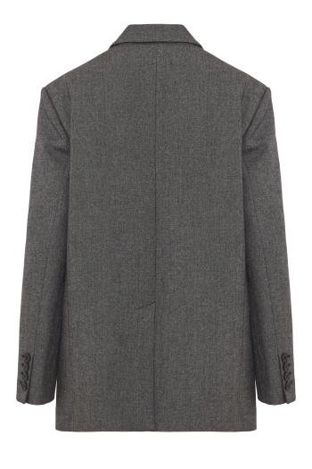 Oversized two-button blazer in anthracite