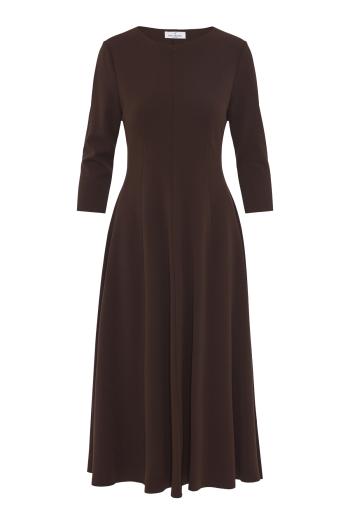 Klos 3/4-sleeve midi dress in coffee
