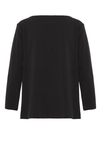 Cassaca long-sleeve blouse in black