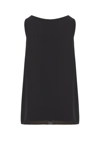 Georgette sleeveless top in black