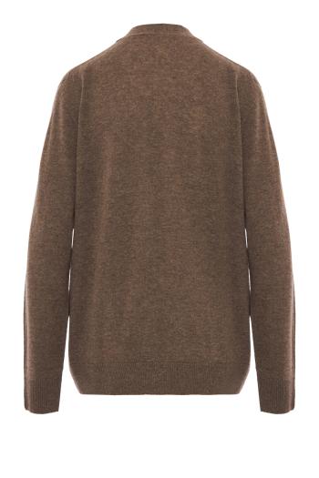 Pelagia cashmere v-neck cardigan in grey taupe