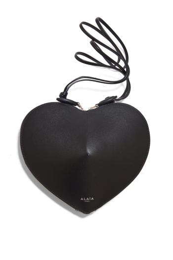 Le Coeur calfskin bag in black