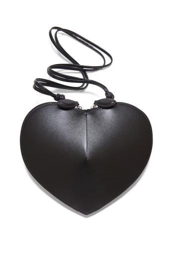 Le Coeur calfskin bag in black