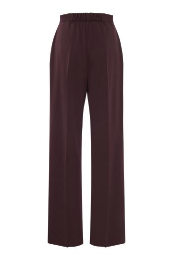 Milano straight wool-blend pants in burgundy