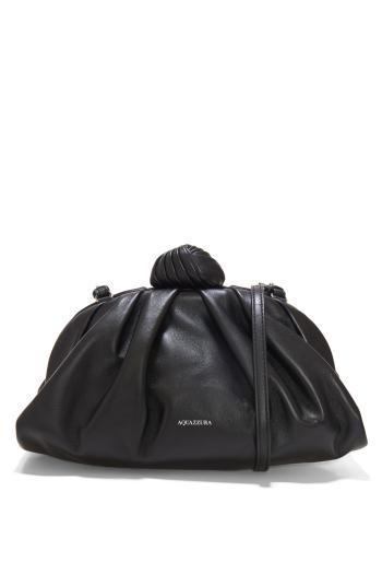 Cocoon nappa leather pouch in black