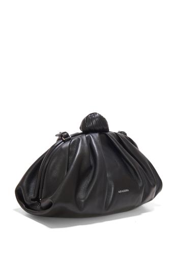 Cocoon nappa leather pouch in black