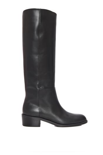 Sellier leather boots in black
