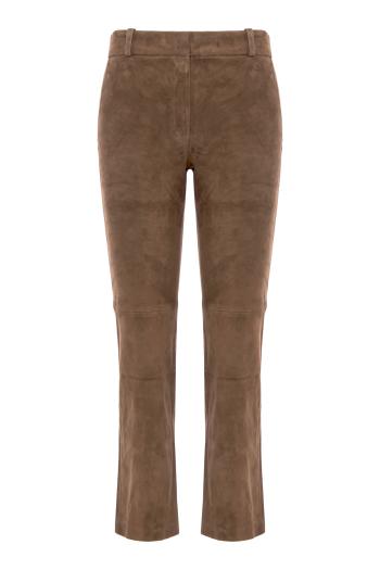 Jen stretch suede trousers in soil