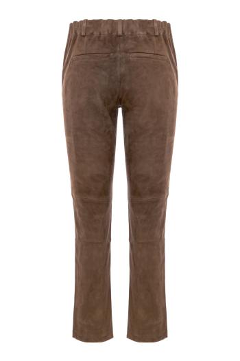 Jen stretch suede trousers in soil