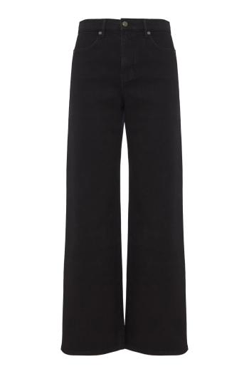 Taylor high-rise wide-leg jeans in onyx