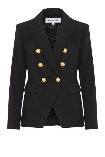 Miller Dickey crest-button blazer in black