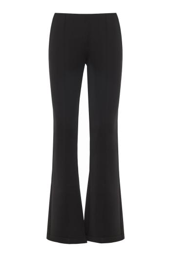 Flared neoprene pants in black