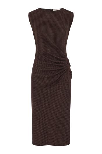 Andie ruched jersey midi dress in stucco