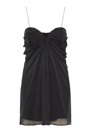 New Samba silk-chiffon mini dress in black