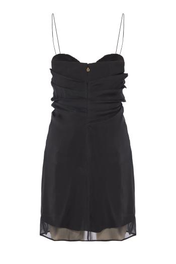 New Samba silk-chiffon mini dress in black