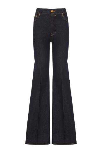 Gaia wool-blend wide-leg pants in grey