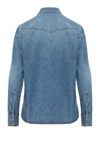 Western denim shirt in washed blue
