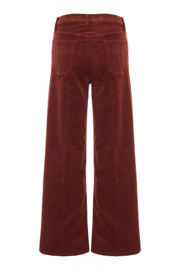 Le Slim Palazzo corduroy pants in wine