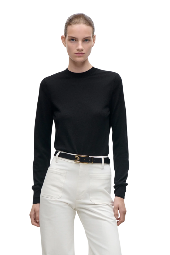 Austen merino wool-blend sweater in black
