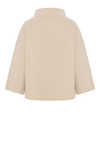 A-line cashmere jacket in stucco