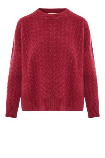 Cashmere sweater in dahlia