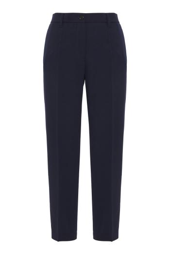 Tailored wool straight-leg pants in ink