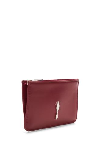 Bettina zipped leather card holder in empire