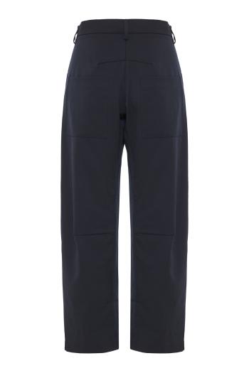 Shon barrel wool pants in midnight