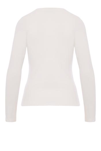 Emelie ribbed cotton top in white