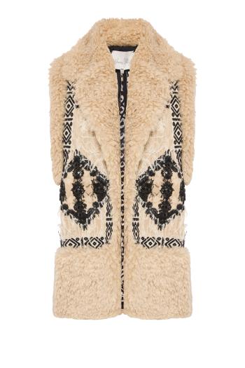 Salty Air jacquard cotton-blend vest in ecru