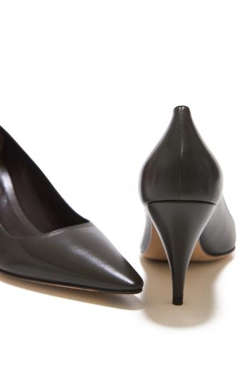 Liisa Three 85 leather pumps in deep forest